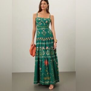 Agua by Agua Bendita Green Floral Maxi Dress